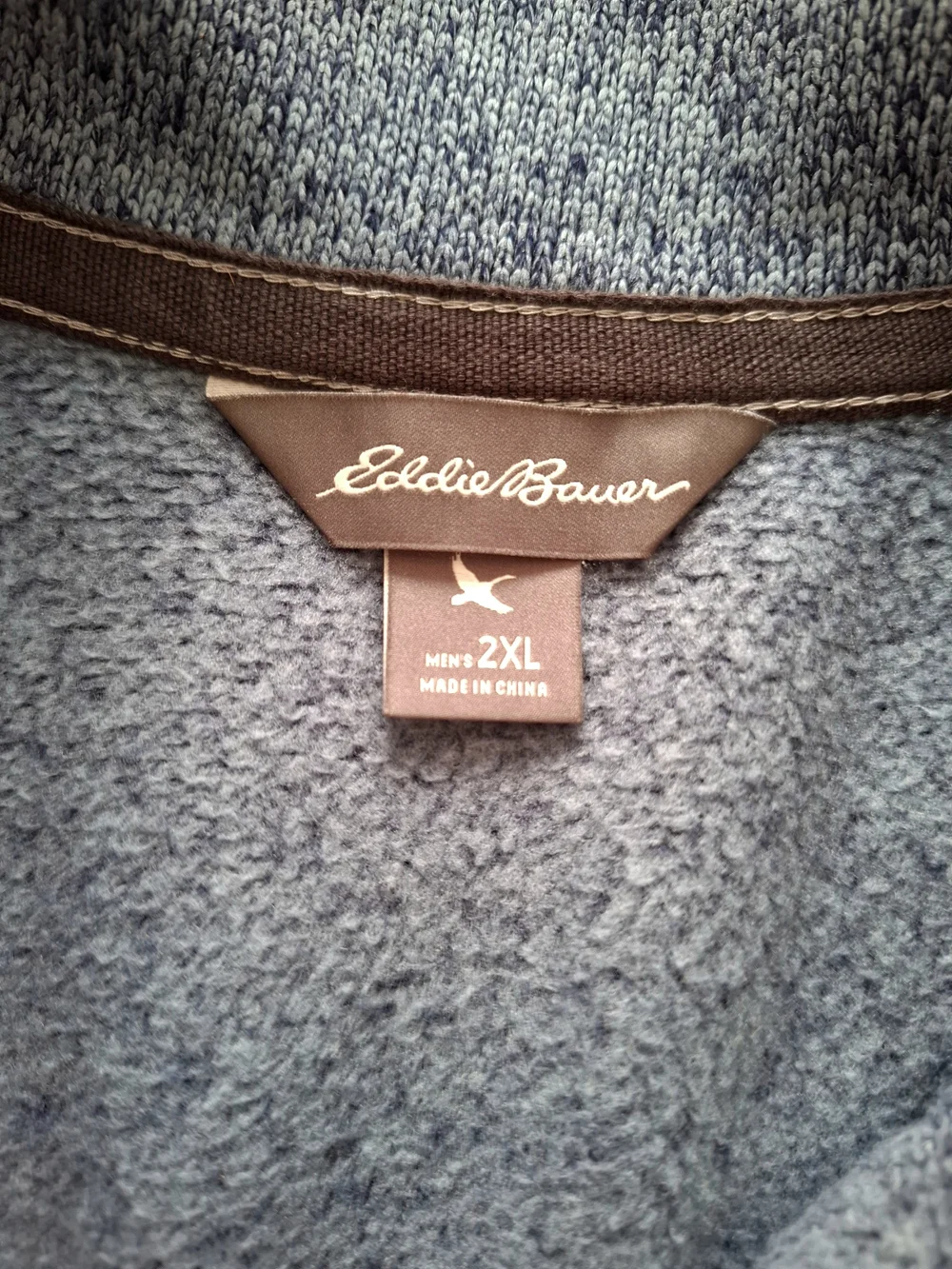 Eddie Bauer Men's Blue Heather Pullover Sweater SZ 2XL